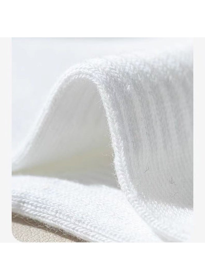 MyHabibi 6 Pack Cotton Socks, Include Ankle Socks Mid-Calf Socks Crew Socks for Men Women, Basic Black and White Socks for Daily Wear, Four Seasons Breathable Comfortable, Sweat-Absorptive Antibacterial Odor-Resistant High Elasticity - Image 3